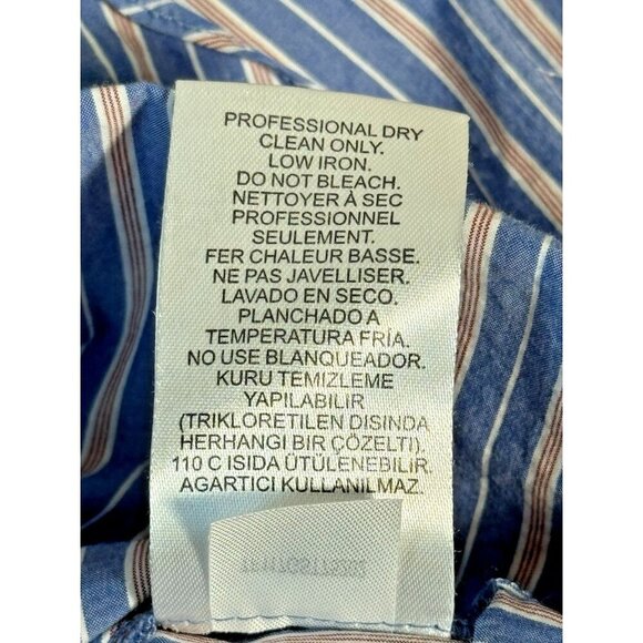 Tibi Garcon Striped Shirred Off Shoulder Top Womens 6 - Picture 9 of 13